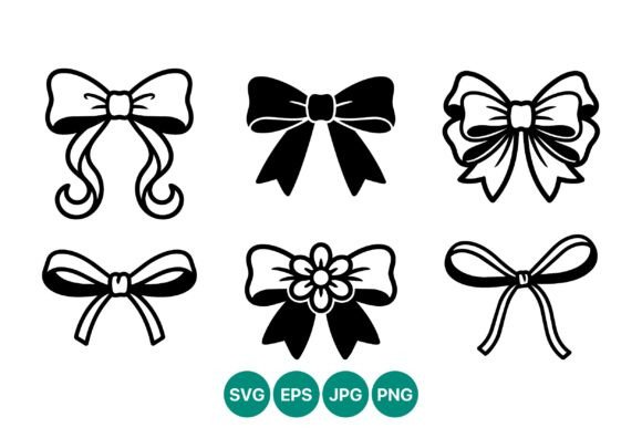 Black and White Decorative Bow Vector: A Polished Graphic for Editorial and Web Design