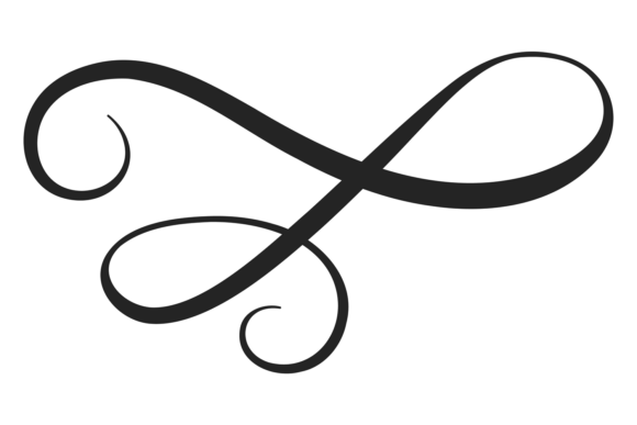 Calligraphic Decorative Swirl Element: Graphics for Elegant Design