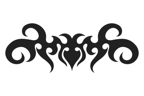 Car Vinyl. Decorative Ornate Decal Black Graphics