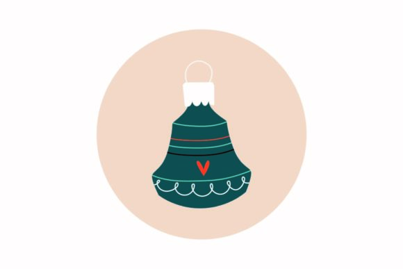 Christmas Decorative Lights Retro Ball – A Graphics Asset for Holiday Illustrations