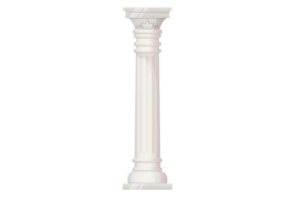 Classic Stone Column. Decorative Graphics