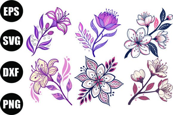 Decorative Flower Logo Vector Art Graphics
