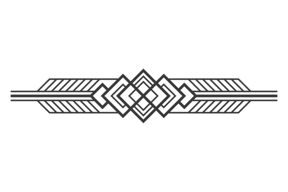 Decorative Geometric Ornament. Art Deco Graphics