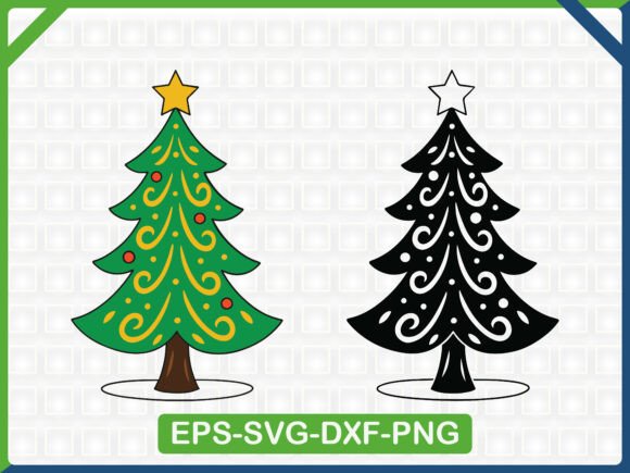 Decorative Holiday Tree SVG for Graphics and Illustrations
