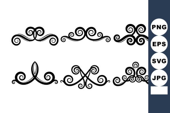 Decorative Ornamental Swirls Collection: Graphics for Elegant Branding