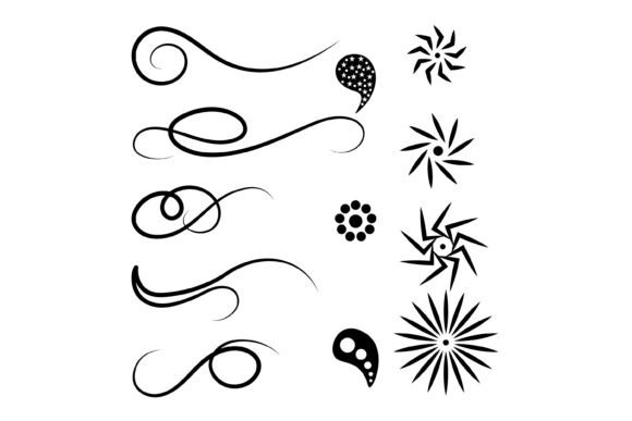 Decorative Swirls and Symbols Vector: Graphics for Creative Branding