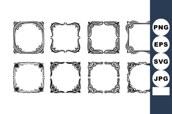 Decorative Vintage Square Frames Vector