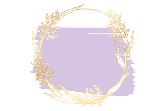 Golden Branch Round Border: Graphics That Elevate Branding