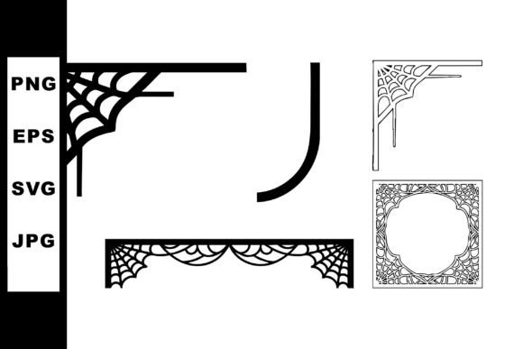 Halloween Spider Web Decorative Corner B