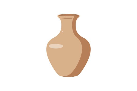 Minimal Style Clay Vase Graphics for Handmade Creations