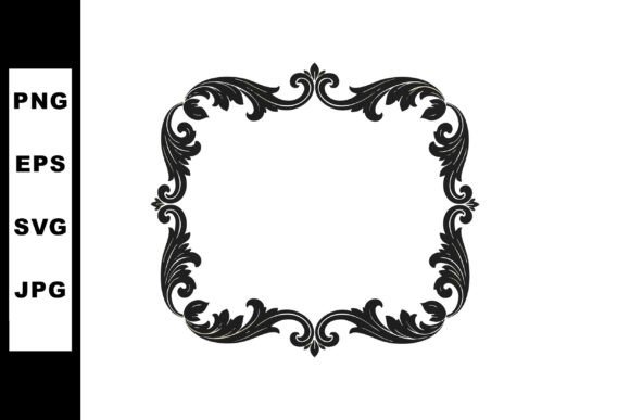 Ornate Decorative Vintage Frame Border V