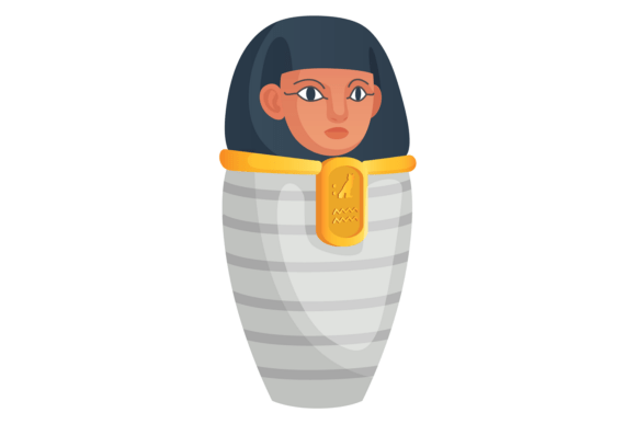Pharaoh Cremation Vase. Decorative Urn C