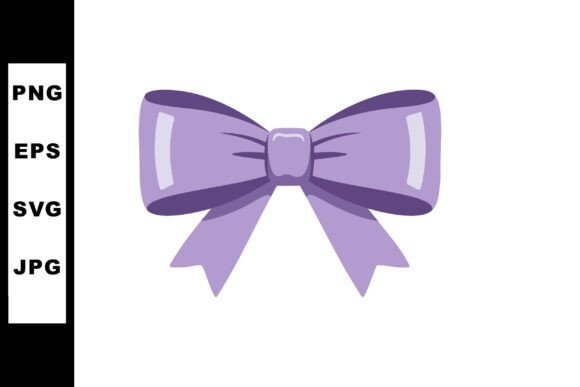 Purple Bow Ribbon Decorative Element Vec