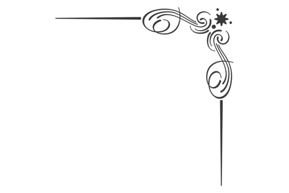 Retro Ornate Line Corner: Graphics for Elegant Branding